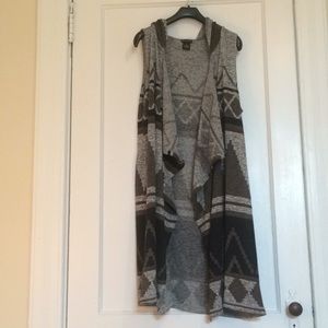 New Directions hooded open front vest